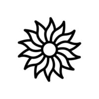 schöne Chrysantheme-Symbol-Vektor-Umriss-Illustration vektor