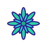 Sommerchrysantheme Symbol Vektor Umriss Illustration