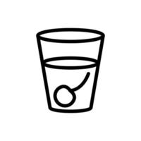 Kirschglas Symbol Vektor Umriss Illustration