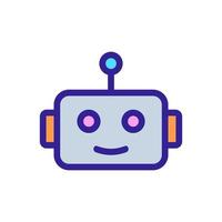 Chat-Bot-Symbolvektor. isolierte kontursymbolillustration vektor