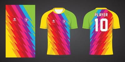 bunte Fußball-Trikot-Sport-Design-Vorlage vektor