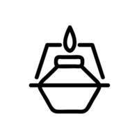 lampa för att bränna ikon vektor. isolerade kontur symbol illustration vektor