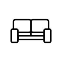 temporärer Sofa-Icon-Vektor. isolierte kontursymbolillustration vektor