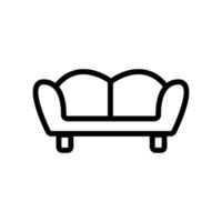 temporärer Sofa-Icon-Vektor. isolierte kontursymbolillustration vektor