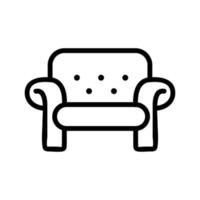 temporärer Sofa-Icon-Vektor. isolierte kontursymbolillustration vektor