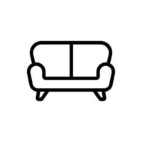 Symbolvektor für das Sofa zu Hause. isolierte kontursymbolillustration vektor