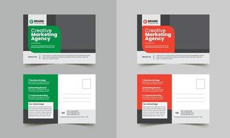 kreative Corporate Business moderne Postkarte eddm Designvorlage vektor