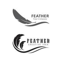 Feder Logo Vektor Vorlage Symboldesign