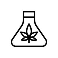 Symbol für Cannabis-Glaskolben, Vektorgrafik vektor