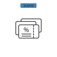 rabatt ikoner symbol vektorelement för infographic webben vektor