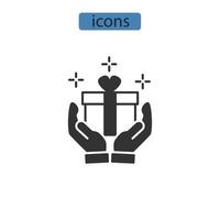Geschenkikonen symbolen Vektorelemente für infographic Netz vektor