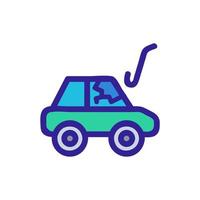 Dieb-Auto-Symbolvektor. isolierte kontursymbolillustration vektor