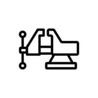 Holzbearbeitungsmaschine Symbol Vektor Umriss Illustration