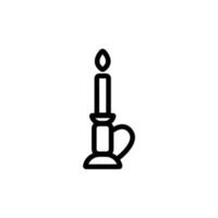 Symbolvektor für Kerzen. isolierte kontursymbolillustration vektor