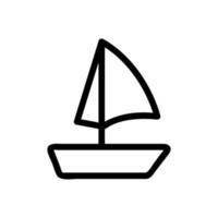 Symbolvektor für Yachtsegel. isolierte kontursymbolillustration vektor