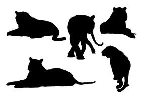 Gratis Tiger Silhouettes Vector