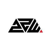 zzw triangel bokstavslogotypdesign med triangelform. zzw triangel logotyp design monogram. zzw triangel vektor logotyp mall med röd färg. zzw triangulär logotyp enkel, elegant och lyxig logotyp. zzw