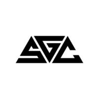 sgc-Dreieck-Buchstaben-Logo-Design mit Dreiecksform. sgc-Dreieck-Logo-Design-Monogramm. sgc-Dreieck-Vektor-Logo-Vorlage mit roter Farbe. sgc dreieckiges Logo einfaches, elegantes und luxuriöses Logo. sgc vektor