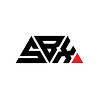 sbx Dreiecksbuchstaben-Logo-Design mit Dreiecksform. sbx-Dreieck-Logo-Design-Monogramm. sbx-Dreieck-Vektor-Logo-Vorlage mit roter Farbe. sbx dreieckiges Logo einfaches, elegantes und luxuriöses Logo. sbx vektor