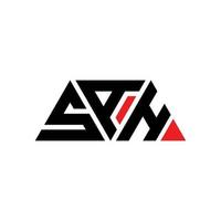 Sah-Dreieck-Buchstaben-Logo-Design mit Dreiecksform. Sah-Dreieck-Logo-Design-Monogramm. Sah-Dreieck-Vektor-Logo-Vorlage mit roter Farbe. sah dreieckiges logo einfaches, elegantes und luxuriöses logo. sah vektor