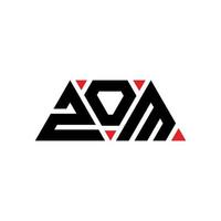 Zom-Dreieck-Buchstaben-Logo-Design mit Dreiecksform. Zom-Dreieck-Logo-Design-Monogramm. Zom-Dreieck-Vektor-Logo-Vorlage mit roter Farbe. Zom dreieckiges Logo einfaches, elegantes und luxuriöses Logo. zom vektor