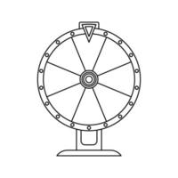målarbok med lyckohjul för barn vektor