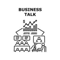 business talk vektor koncept svart illustration