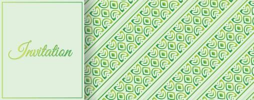 grünes dekoratives Muster der Einladungshintergrundart vektor
