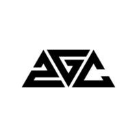 zgc-Dreieck-Buchstaben-Logo-Design mit Dreiecksform. zgc-Dreieck-Logo-Design-Monogramm. zgc-Dreieck-Vektor-Logo-Vorlage mit roter Farbe. zgc dreieckiges Logo einfaches, elegantes und luxuriöses Logo. zgc vektor