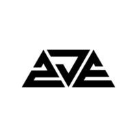 zje Dreiecksbuchstaben-Logo-Design mit Dreiecksform. zje Dreieck-Logo-Design-Monogramm. zje Dreieck-Vektor-Logo-Vorlage mit roter Farbe. zje dreieckiges Logo einfaches, elegantes und luxuriöses Logo. zje vektor