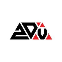 zdv-Dreieck-Buchstaben-Logo-Design mit Dreiecksform. Zdv-Dreieck-Logo-Design-Monogramm. zdv-Dreieck-Vektor-Logo-Vorlage mit roter Farbe. zdv dreieckiges Logo einfaches, elegantes und luxuriöses Logo. zdv vektor