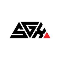 sgx Dreiecksbuchstaben-Logo-Design mit Dreiecksform. sgx-Dreieck-Logo-Design-Monogramm. sgx-Dreieck-Vektor-Logo-Vorlage mit roter Farbe. sgx dreieckiges Logo einfaches, elegantes und luxuriöses Logo. sgx vektor