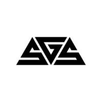 sg Dreiecksbuchstaben-Logo-Design mit Dreiecksform. Sgs-Dreieck-Logo-Design-Monogramm. Sgs-Dreieck-Vektor-Logo-Vorlage mit roter Farbe. sgs dreieckiges logo einfaches, elegantes und luxuriöses logo. sgs vektor