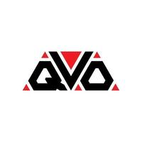 qvo-Dreieck-Buchstaben-Logo-Design mit Dreiecksform. qvo-Dreieck-Logo-Design-Monogramm. QVO-Dreieck-Vektor-Logo-Vorlage mit roter Farbe. qvo dreieckiges Logo einfaches, elegantes und luxuriöses Logo. qvo vektor