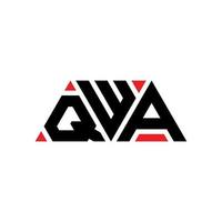 QWA-Dreieck-Buchstaben-Logo-Design mit Dreiecksform. QWA-Dreieck-Logo-Design-Monogramm. QWA-Dreieck-Vektor-Logo-Vorlage mit roter Farbe. qwa dreieckiges Logo einfaches, elegantes und luxuriöses Logo. qwa vektor