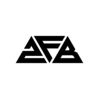 zfb-Dreieck-Buchstaben-Logo-Design mit Dreiecksform. zfb-Dreieck-Logo-Design-Monogramm. zfb-Dreieck-Vektor-Logo-Vorlage mit roter Farbe. zfb dreieckiges Logo einfaches, elegantes und luxuriöses Logo. zfb vektor