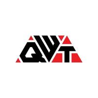 qwt-Dreieck-Buchstaben-Logo-Design mit Dreiecksform. qwt-Dreieck-Logo-Design-Monogramm. QWT-Dreieck-Vektor-Logo-Vorlage mit roter Farbe. qwt dreieckiges Logo einfaches, elegantes und luxuriöses Logo. Quart vektor
