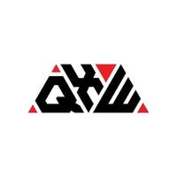 qxw triangel bokstavslogotypdesign med triangelform. qxw triangel logotyp design monogram. qxw triangel vektor logotyp mall med röd färg. qxw triangulär logotyp enkel, elegant och lyxig logotyp. qxw