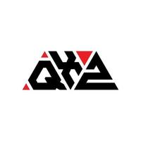 qxz Dreiecksbuchstaben-Logo-Design mit Dreiecksform. qxz-Dreieck-Logo-Design-Monogramm. qxz-Dreieck-Vektor-Logo-Vorlage mit roter Farbe. qxz dreieckiges Logo einfaches, elegantes und luxuriöses Logo. qxz vektor