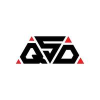 QSD-Dreieck-Buchstaben-Logo-Design mit Dreiecksform. QSD-Dreieck-Logo-Design-Monogramm. QSD-Dreieck-Vektor-Logo-Vorlage mit roter Farbe. qsd dreieckiges Logo einfaches, elegantes und luxuriöses Logo. qsd vektor