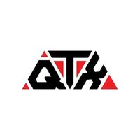 qtx-Dreieck-Buchstaben-Logo-Design mit Dreiecksform. qtx-Dreieck-Logo-Design-Monogramm. QTX-Dreieck-Vektor-Logo-Vorlage mit roter Farbe. qtx dreieckiges Logo einfaches, elegantes und luxuriöses Logo. qtx vektor