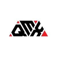 qmx Dreiecksbuchstaben-Logo-Design mit Dreiecksform. qmx Dreieck-Logo-Design-Monogramm. qmx Dreieck-Vektor-Logo-Vorlage mit roter Farbe. qmx dreieckiges Logo einfaches, elegantes und luxuriöses Logo. qmx vektor