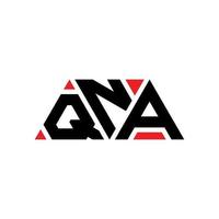 qna-Dreieck-Buchstaben-Logo-Design mit Dreiecksform. QNA-Dreieck-Logo-Design-Monogramm. QNA-Dreieck-Vektor-Logo-Vorlage mit roter Farbe. qna dreieckiges Logo einfaches, elegantes und luxuriöses Logo. qna vektor