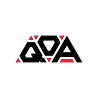 qoa triangel bokstavslogotypdesign med triangelform. qoa triangel logotyp design monogram. qoa triangel vektor logotyp mall med röd färg. qoa trekantig logotyp enkel, elegant och lyxig logotyp. qoa