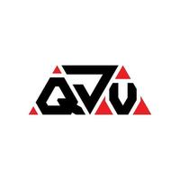 qjv Dreiecksbuchstaben-Logo-Design mit Dreiecksform. qjv Dreieck-Logo-Design-Monogramm. QJV-Dreieck-Vektor-Logo-Vorlage mit roter Farbe. qjv dreieckiges Logo einfaches, elegantes und luxuriöses Logo. qjv vektor