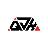 qjx Dreiecksbuchstaben-Logo-Design mit Dreiecksform. qjx Dreieck-Logo-Design-Monogramm. qjx-Dreieck-Vektor-Logo-Vorlage mit roter Farbe. qjx dreieckiges Logo einfaches, elegantes und luxuriöses Logo. qjx vektor