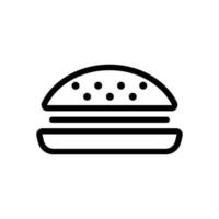 Burger-Symbolvektor. isolierte kontursymbolillustration vektor