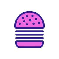 hamburgare ikon vektor. isolerade kontur symbol illustration vektor