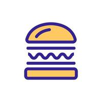 Burger-Symbolvektor. isolierte kontursymbolillustration vektor