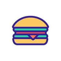 hamburgare ikon vektor. isolerade kontur symbol illustration vektor